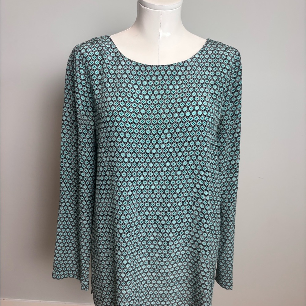 Joie Blue Patterned Blouse. Small